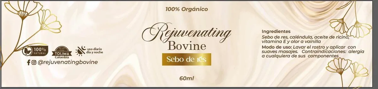 Rejuvenating Bovine crema de sebo de res